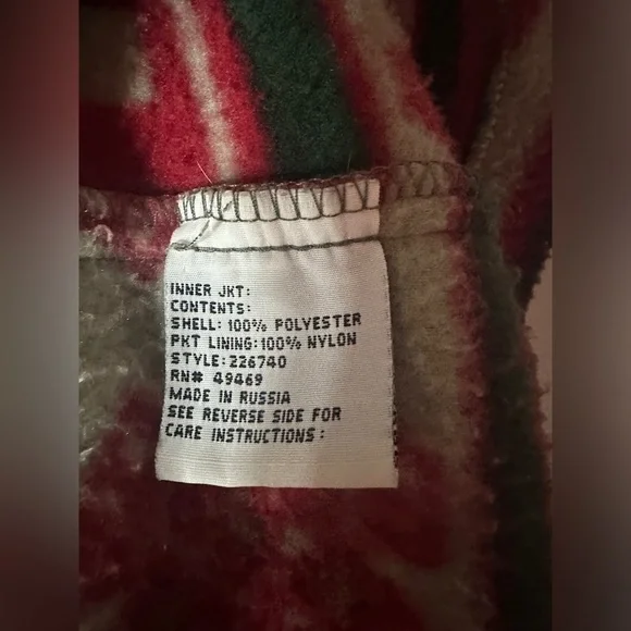 Vintage Mulberry Street Full Zip Aztec Print Fleece Jacket Women’s Large - Picture 7 of 15